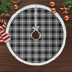 Menzies Black _ White Modern Tartan Christmas Tree Skirt