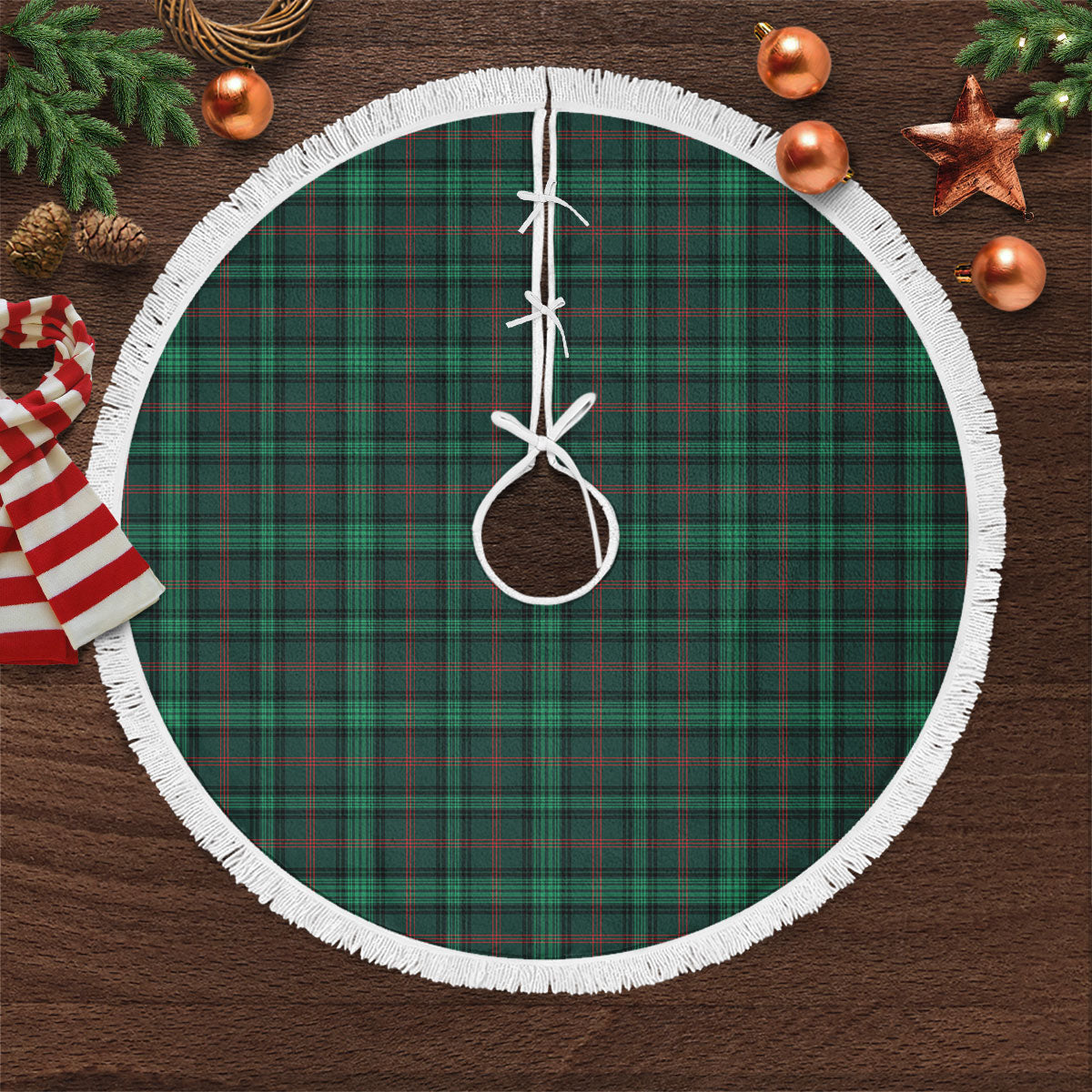 Ross Hunting Modern Tartan Christmas Tree Skirt