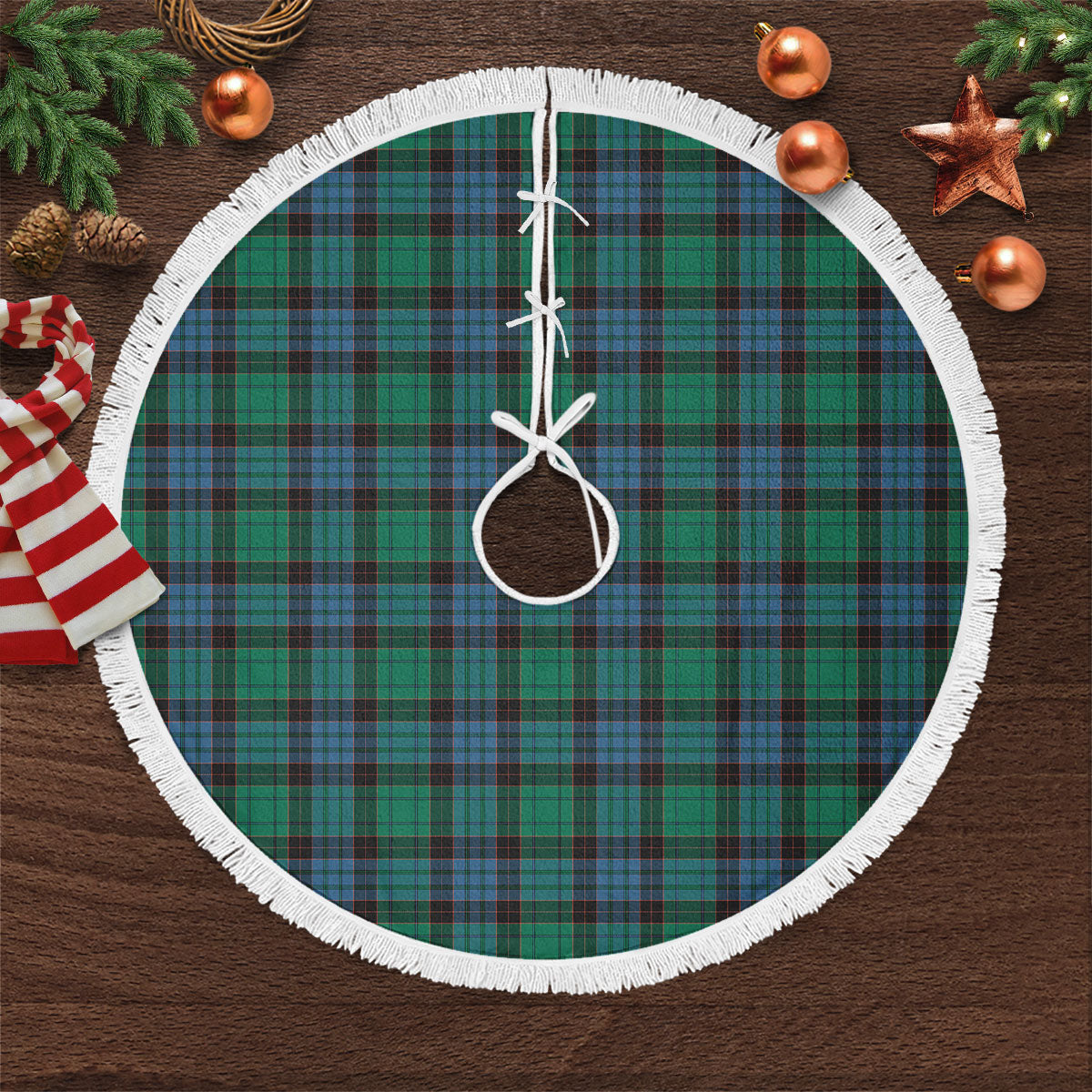 Stewart Old Ancient Tartan Christmas Tree Skirt