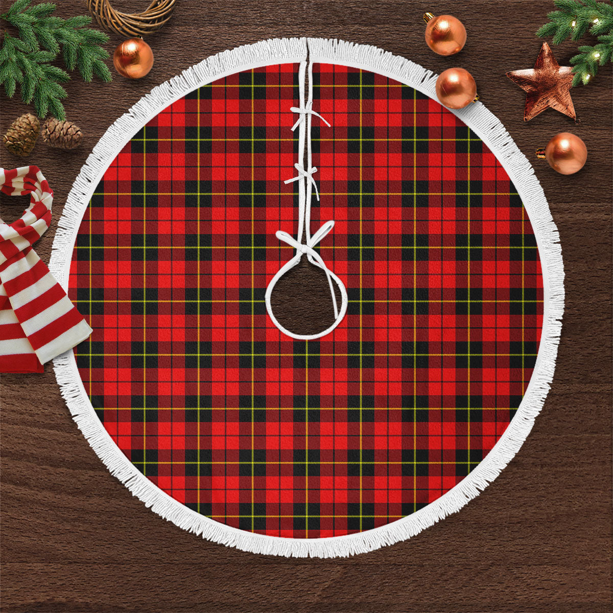 Wallace Hunting Red Tartan Christmas Tree Skirt