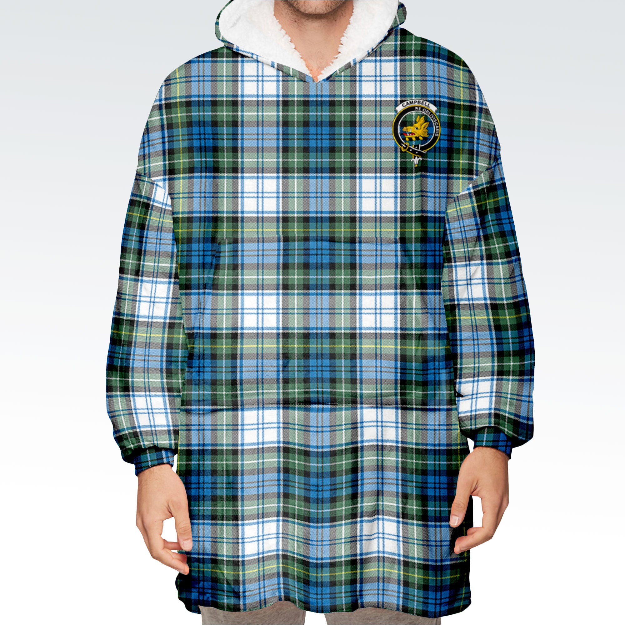 Campbell Dress Ancient Tartan Hoodie Blanket