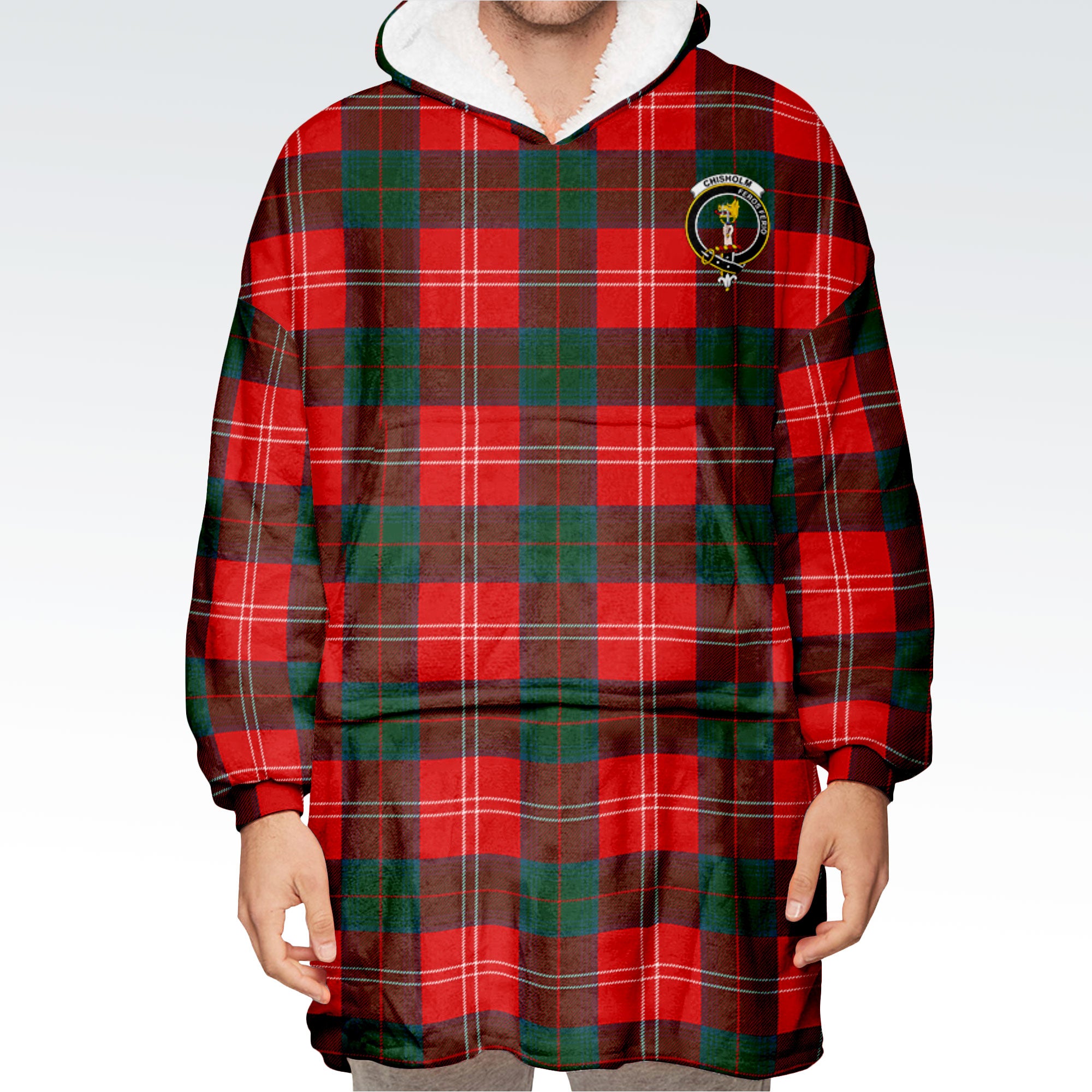 Chisholm Modern Tartan Hoodie Blanket