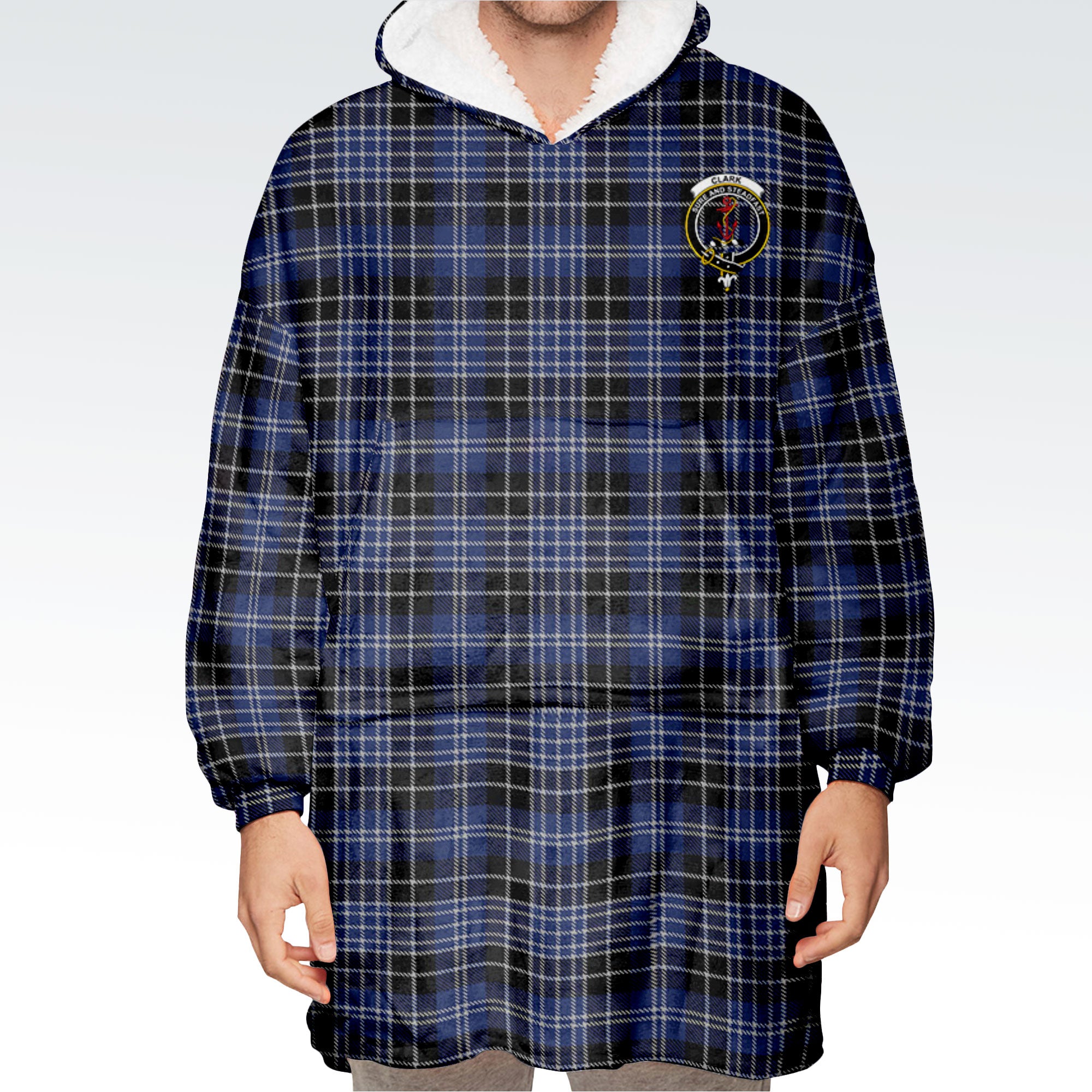 Clark Modern Tartan Hoodie Blanket