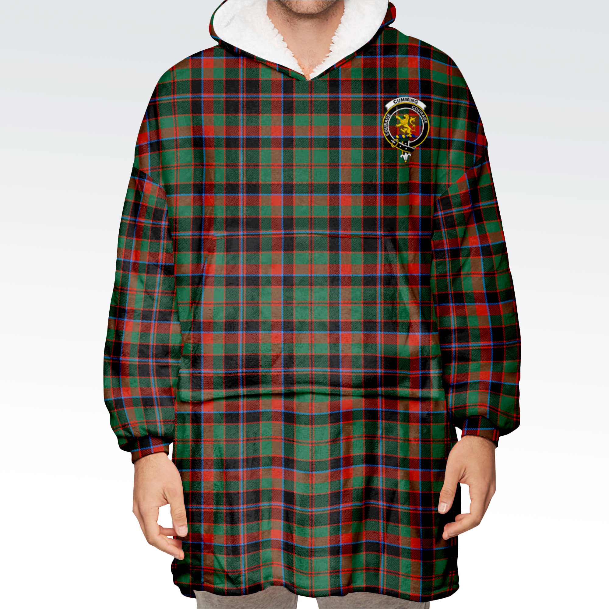 Cumming Hunting Ancient Tartan Hoodie Blanket