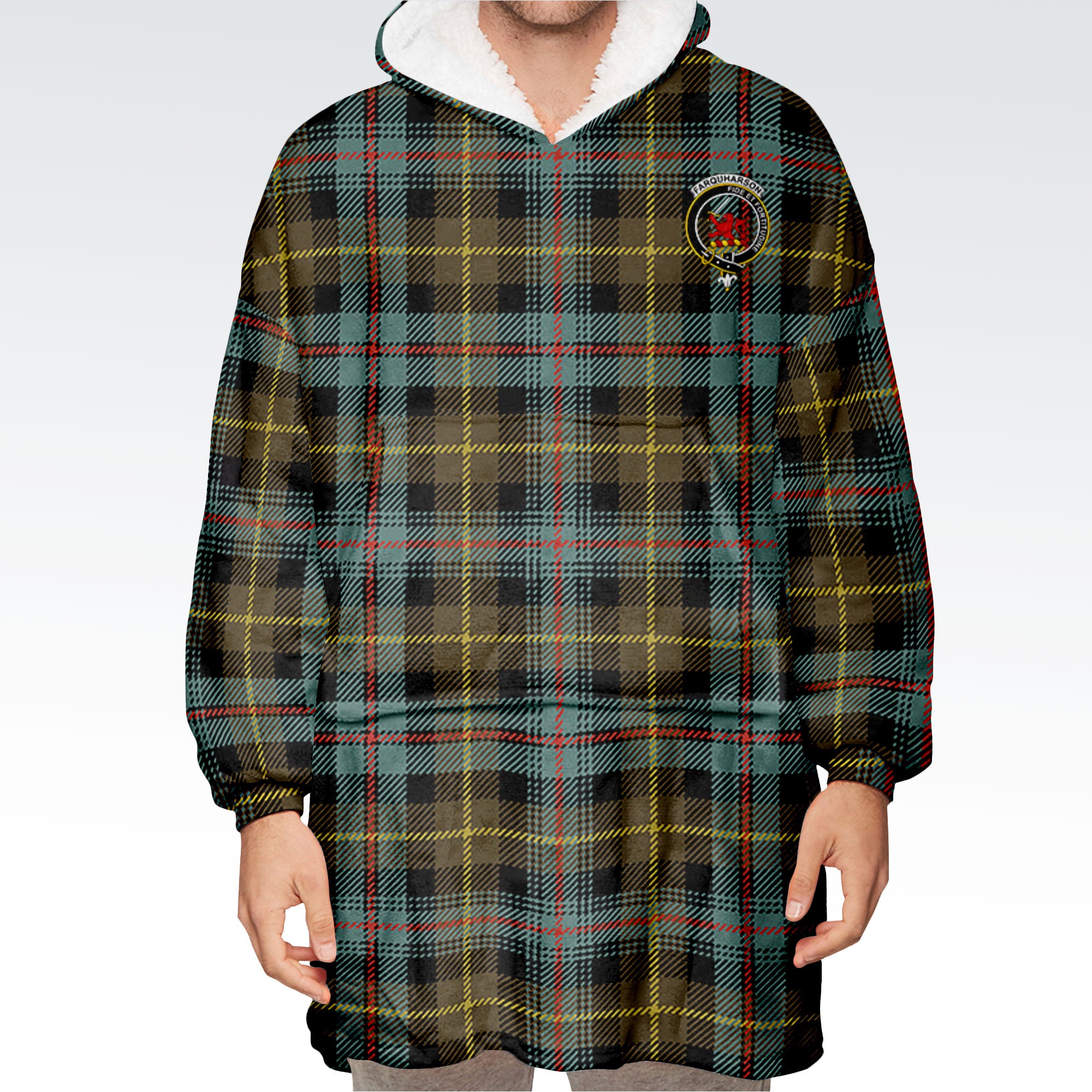 Farquharson Weathered Tartan Hoodie Blanket