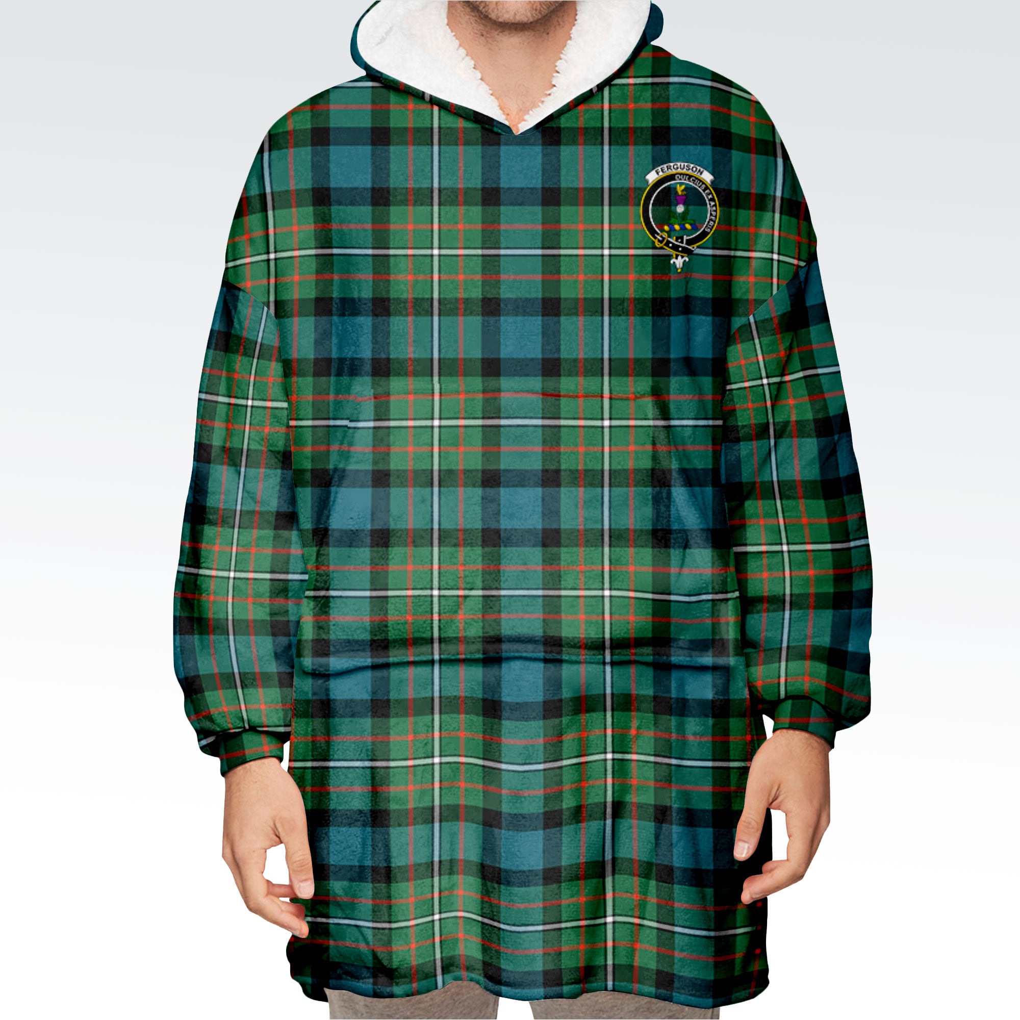 Ferguson Ancient Tartan Hoodie Blanket