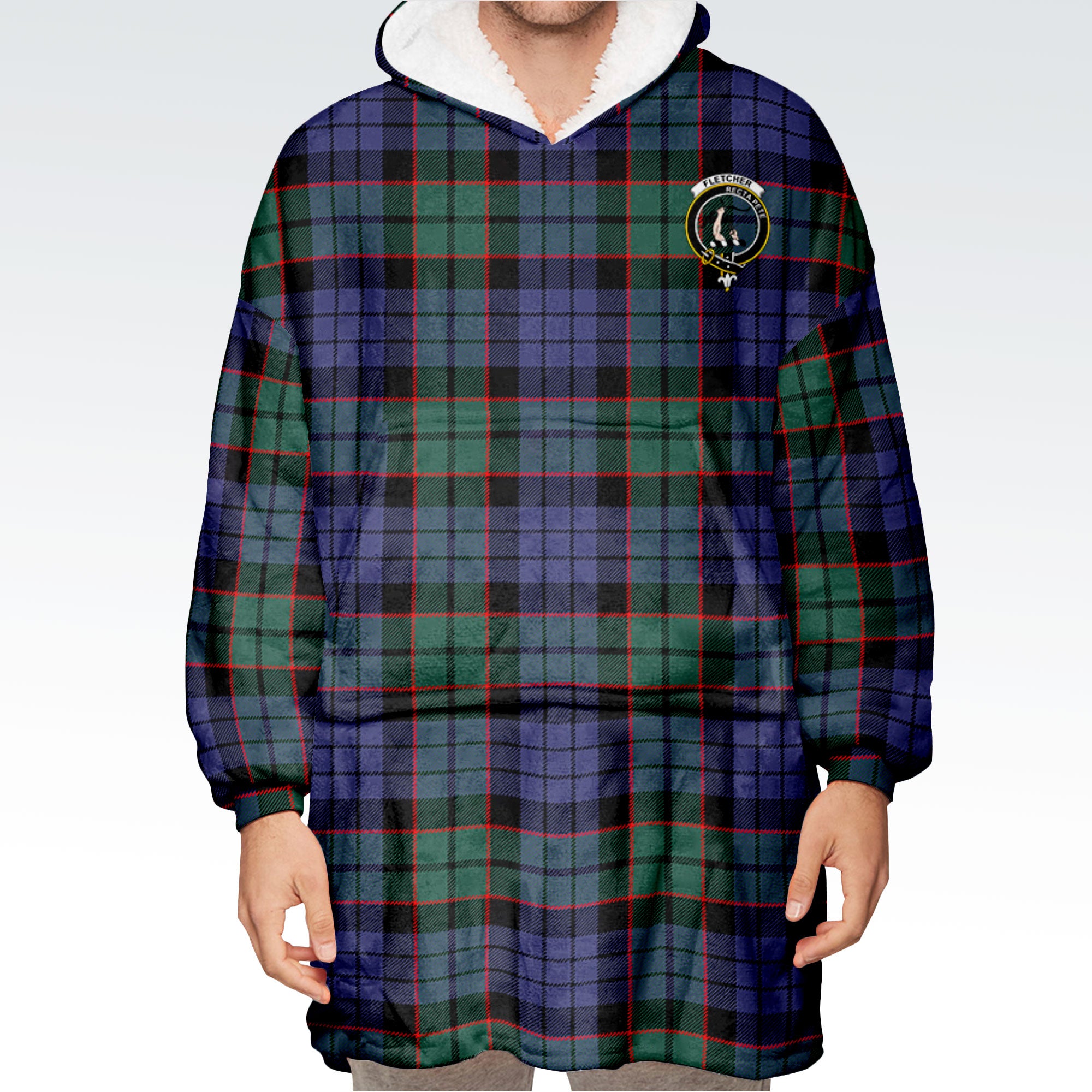 Fletcher Modern Tartan Hoodie Blanket