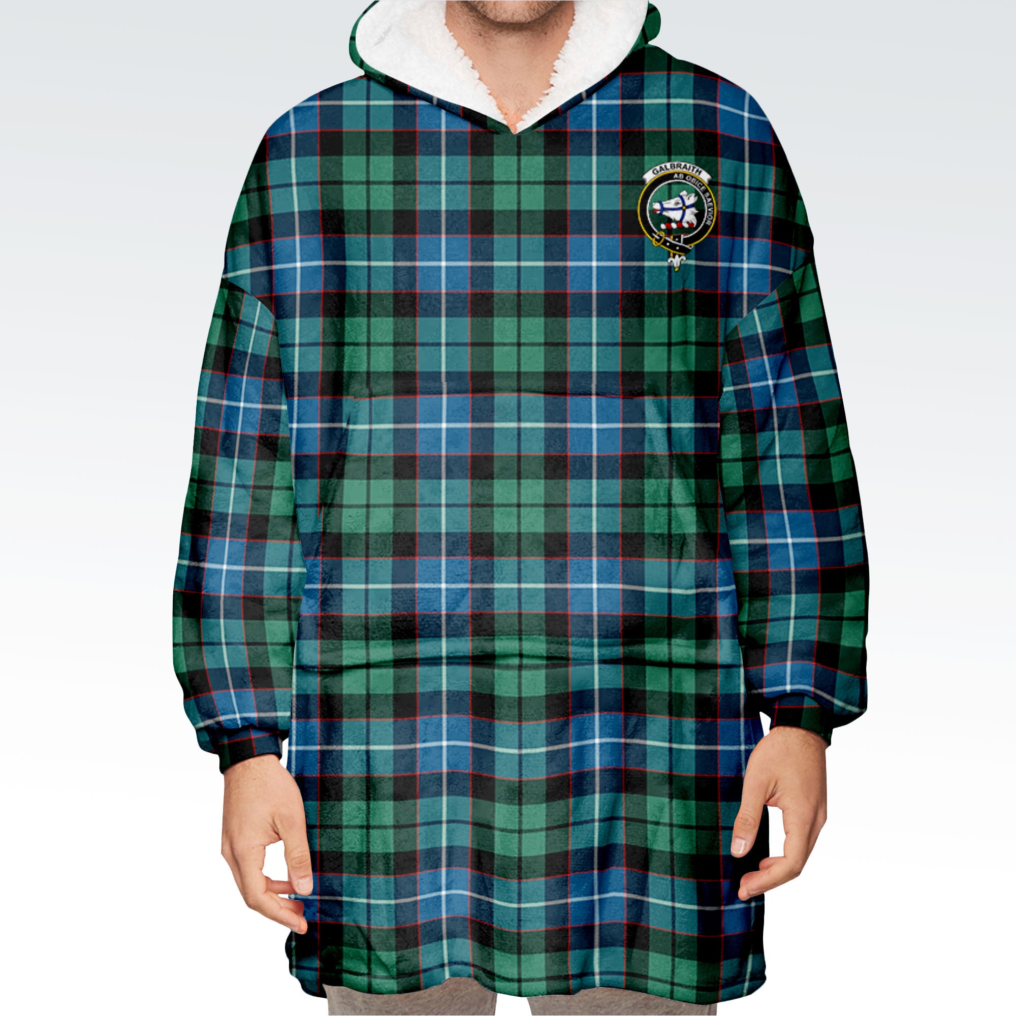 Galbraith Ancient Tartan Hoodie Blanket