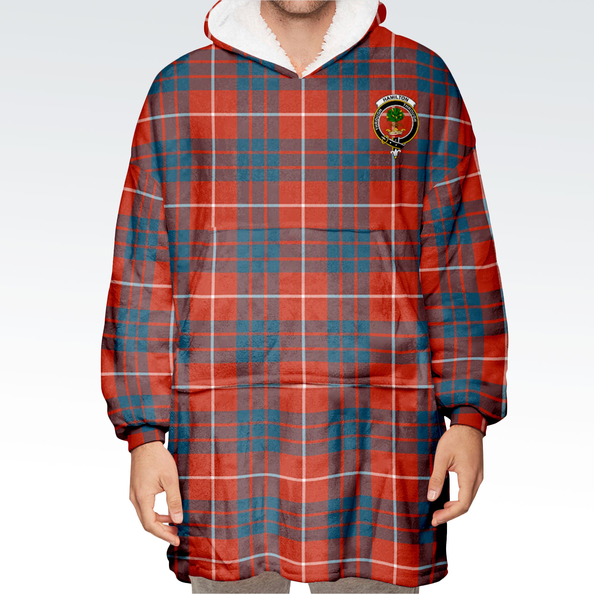 Hamilton Ancient Tartan Hoodie Blanket