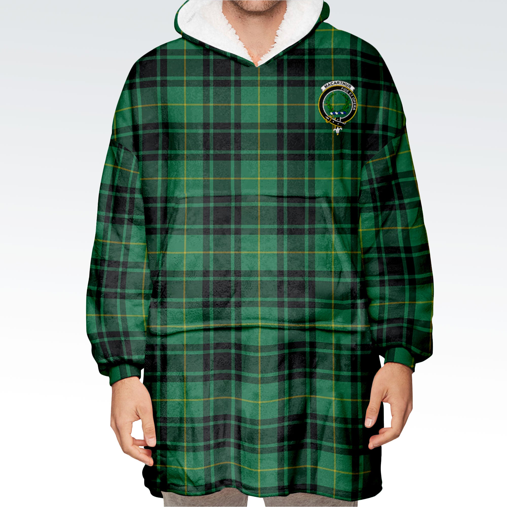 MacArthur Ancient Tartan Hoodie Blanket