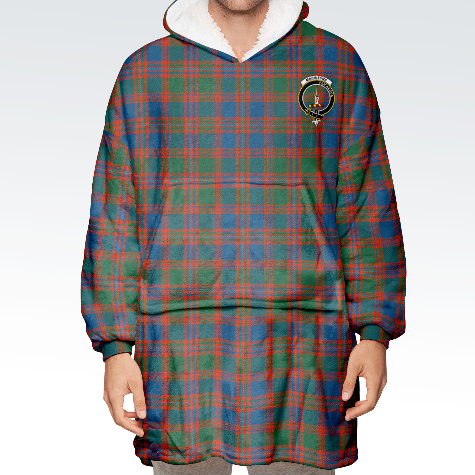 MacIntyre Ancient Tartan Hoodie Blanket