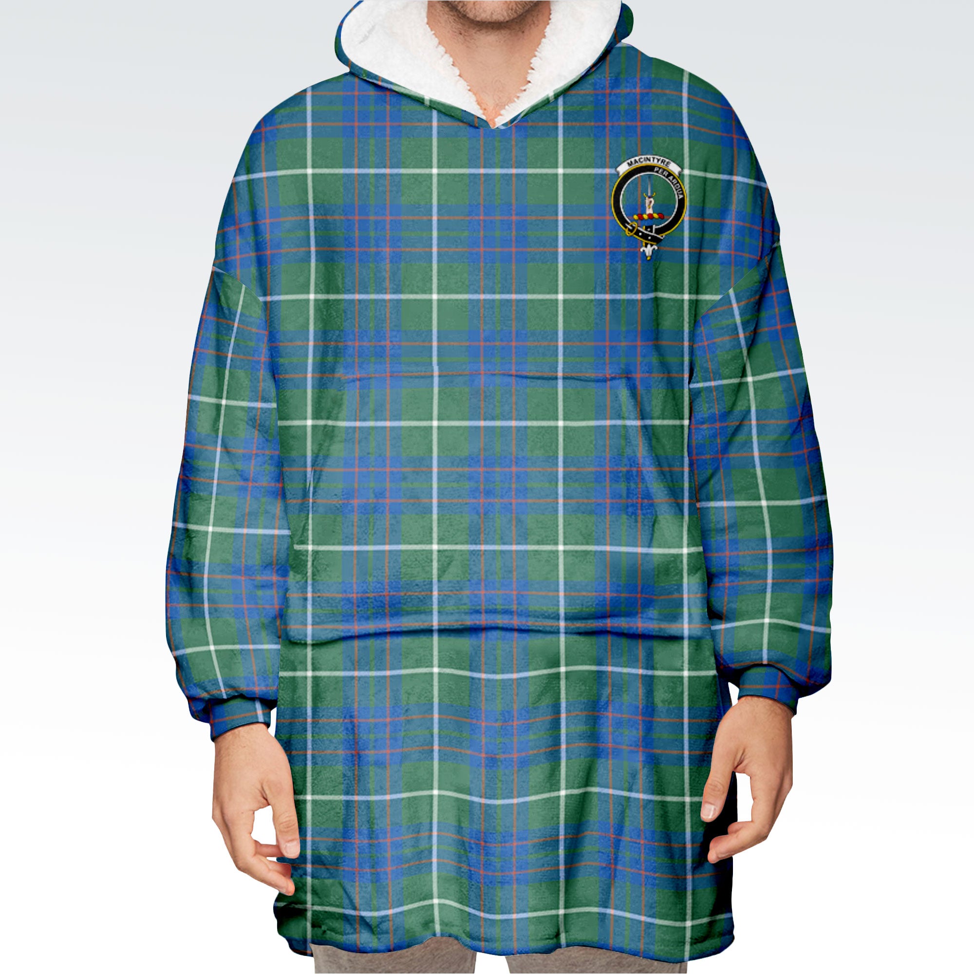 MacIntyre Hunting Ancient Tartan Hoodie Blanket