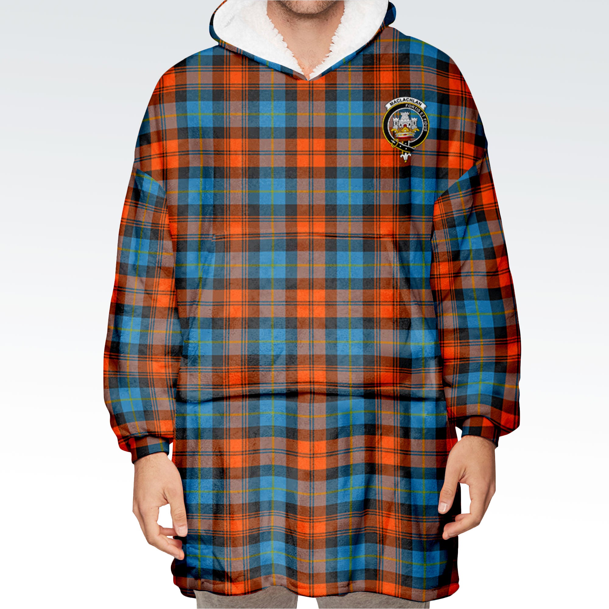 MacLachlan Ancient Tartan Hoodie Blanket