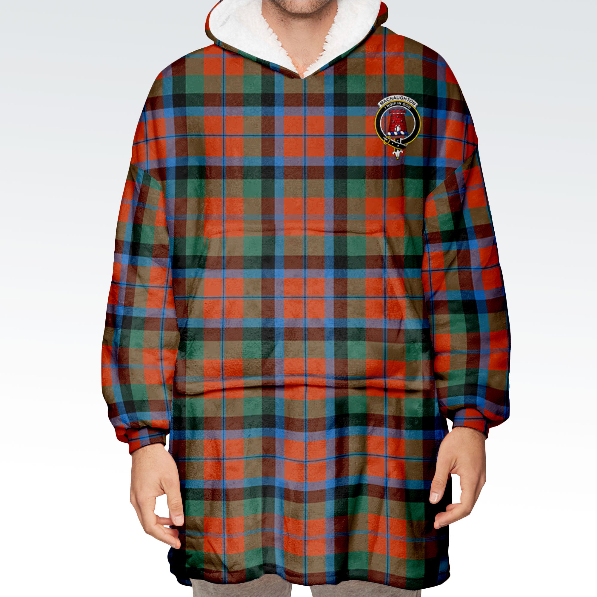 MacNaughton Ancient Tartan Hoodie Blanket