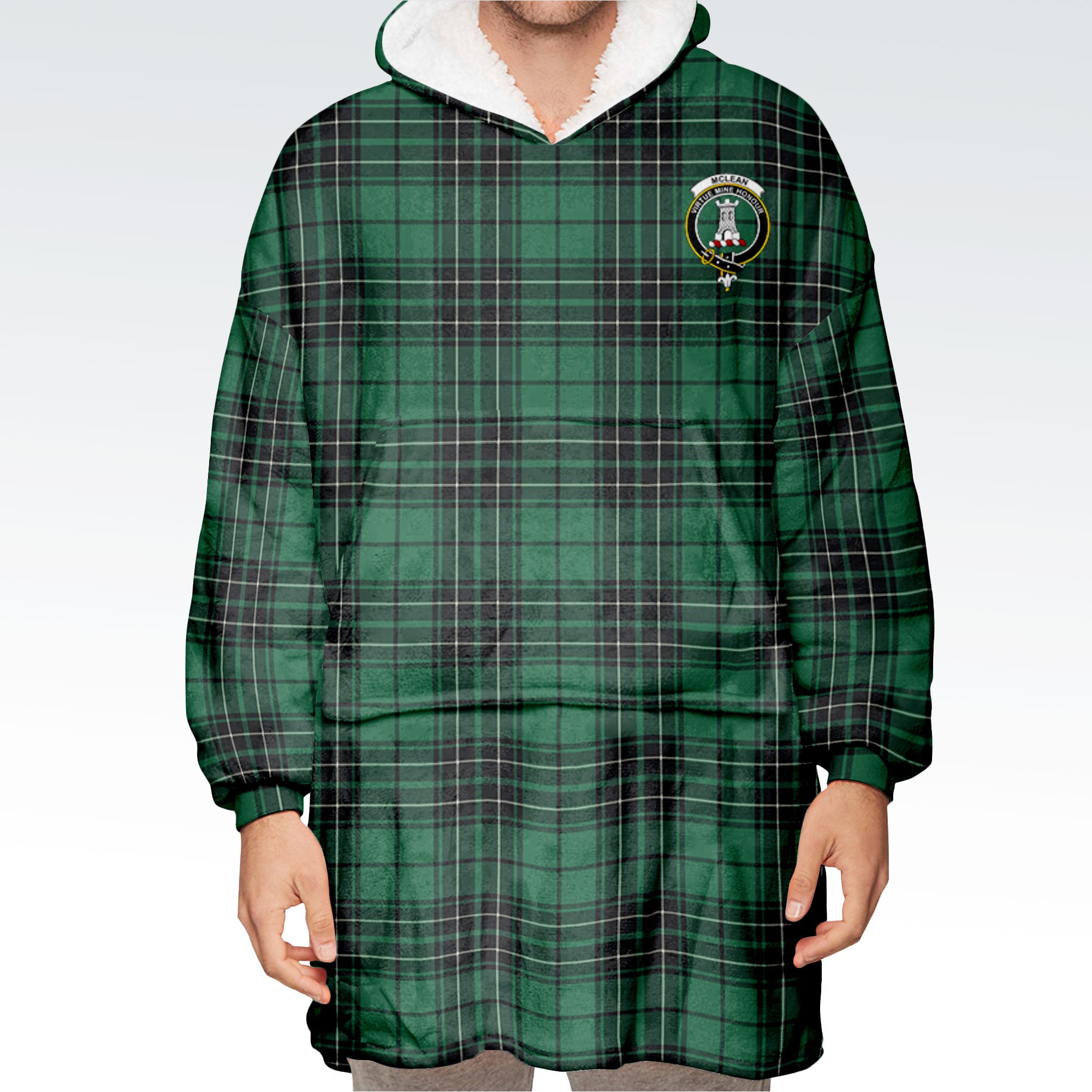 McLean Hunting Ancient Tartan Hoodie Blanket