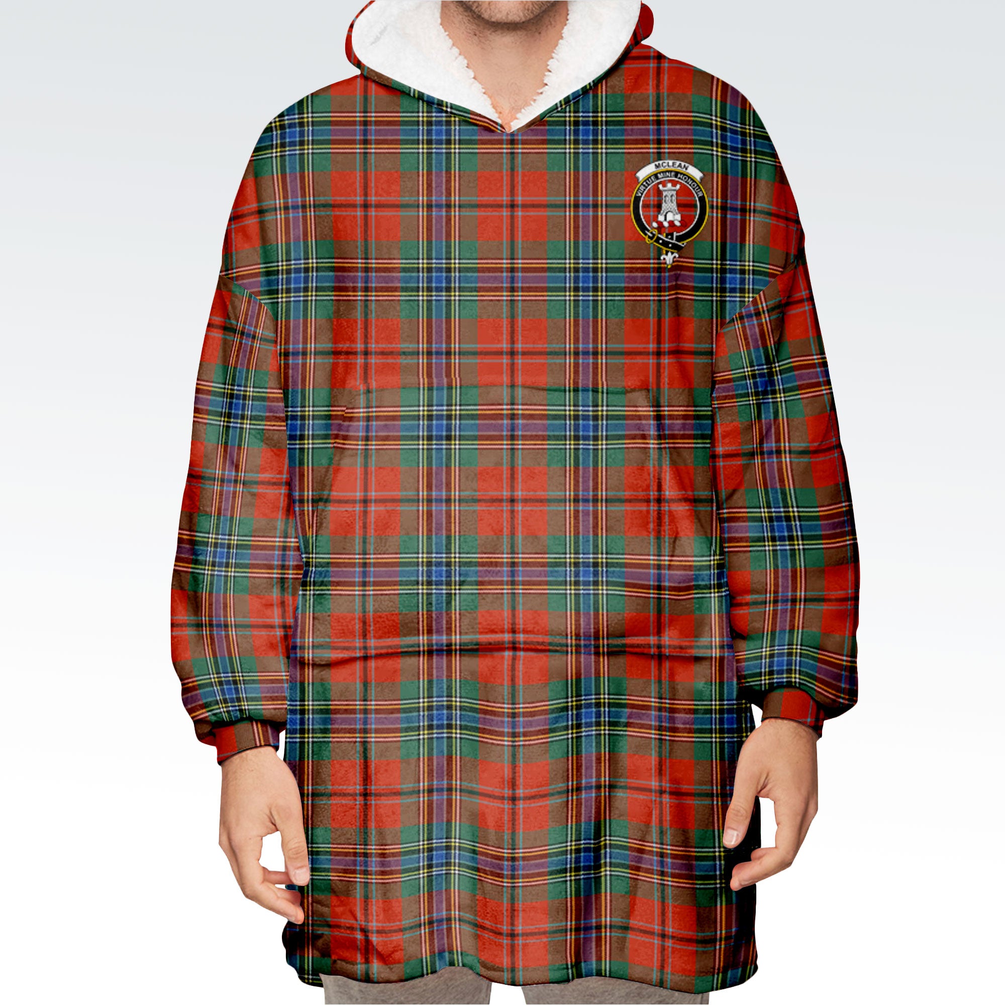 McLean of Duart Ancient Tartan Hoodie Blanket