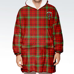 Morrison Red Modern Tartan Hoodie Blanket