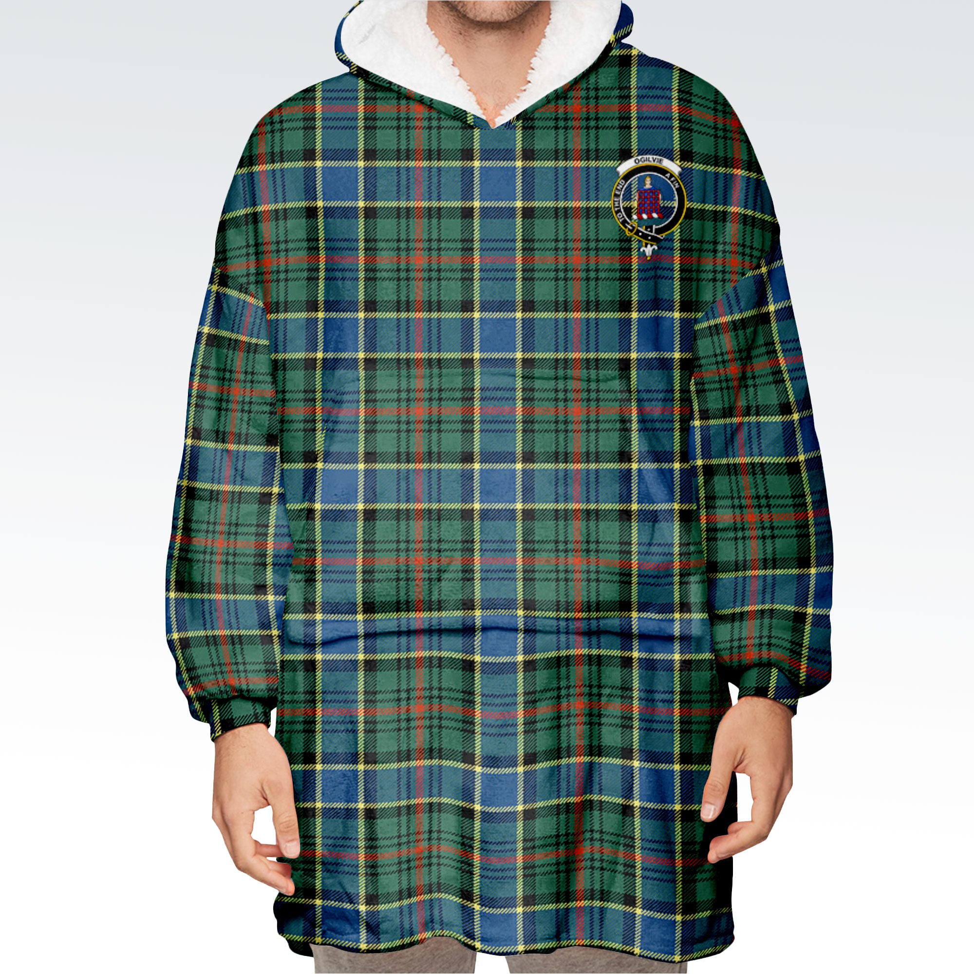 Ogilvie Hunting Ancient Tartan Hoodie Blanket