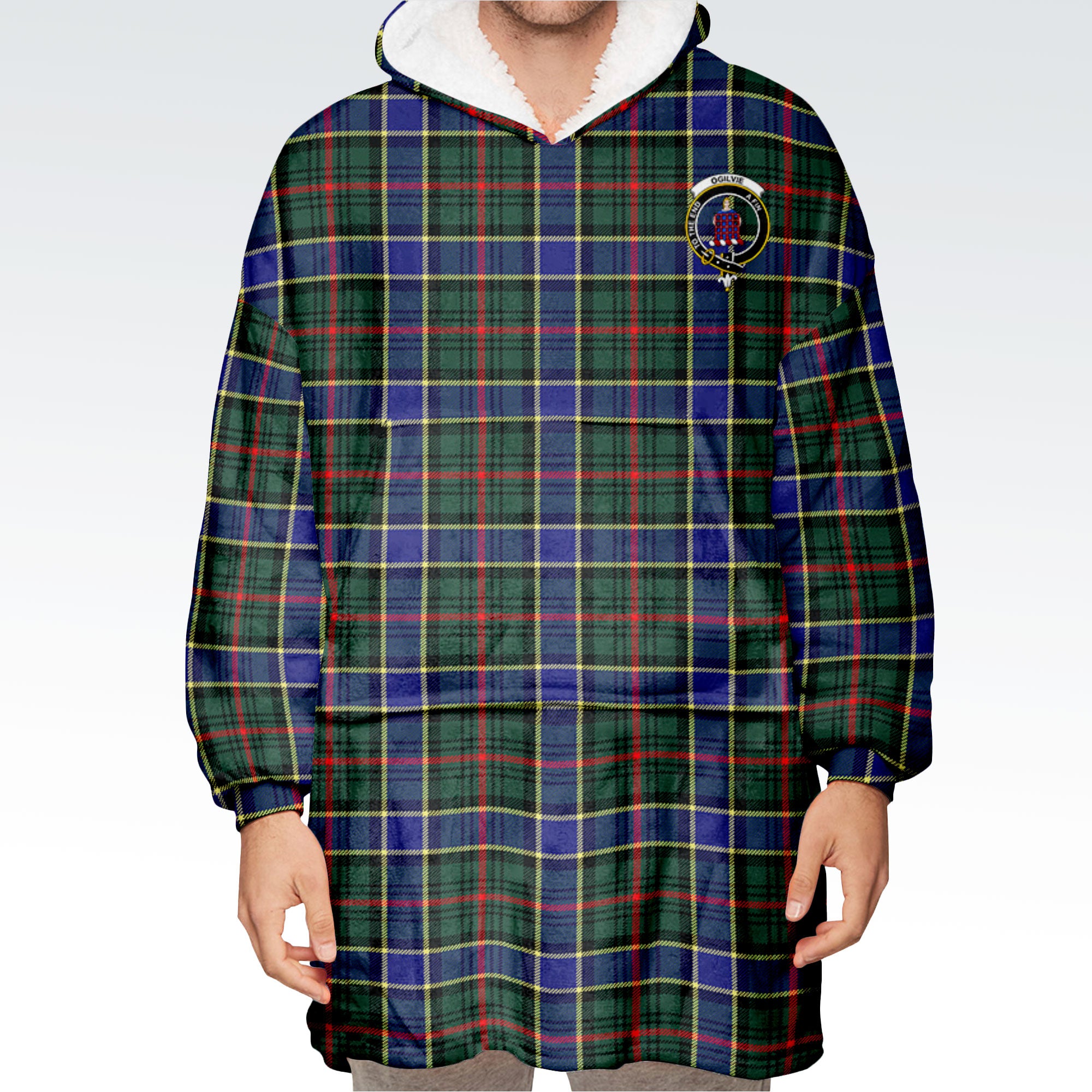 Ogilvie Hunting Modern Tartan Hoodie Blanket