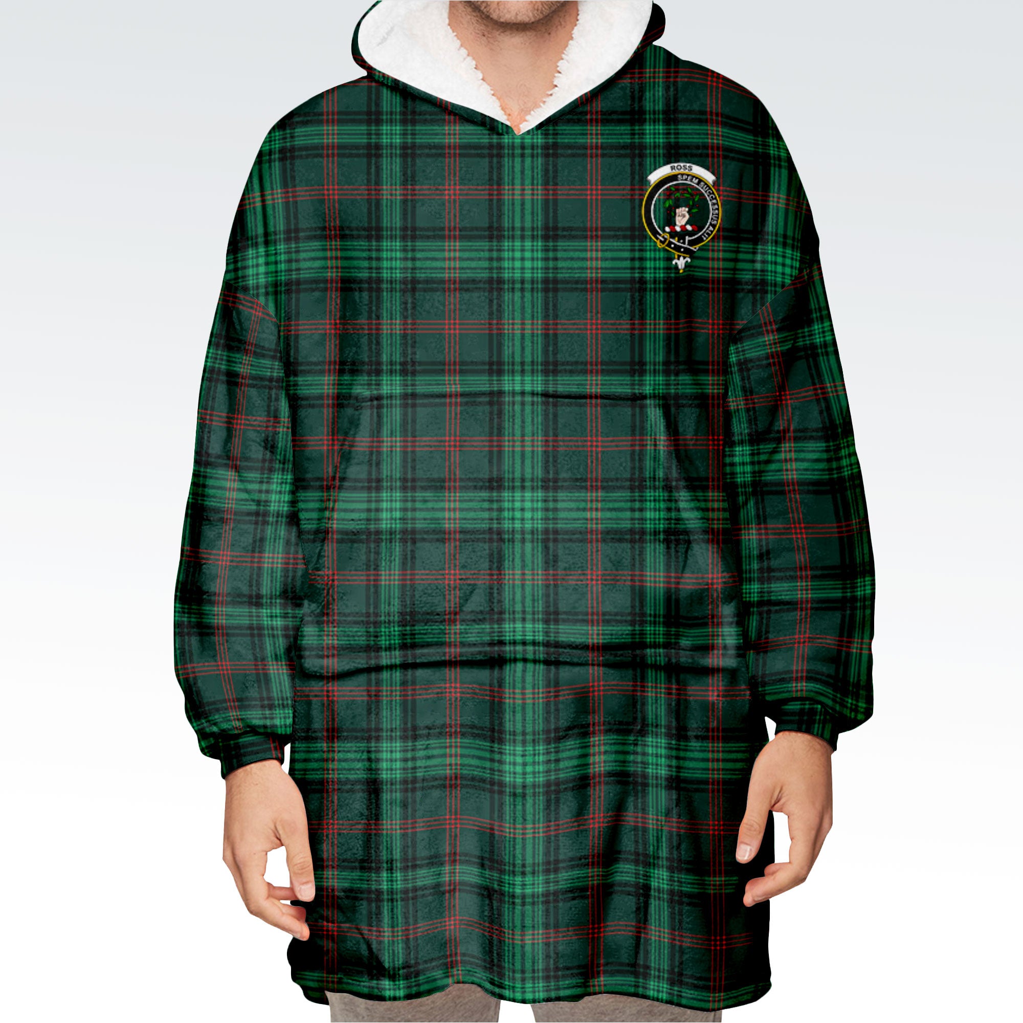 Ross Hunting Modern Tartan Hoodie Blanket