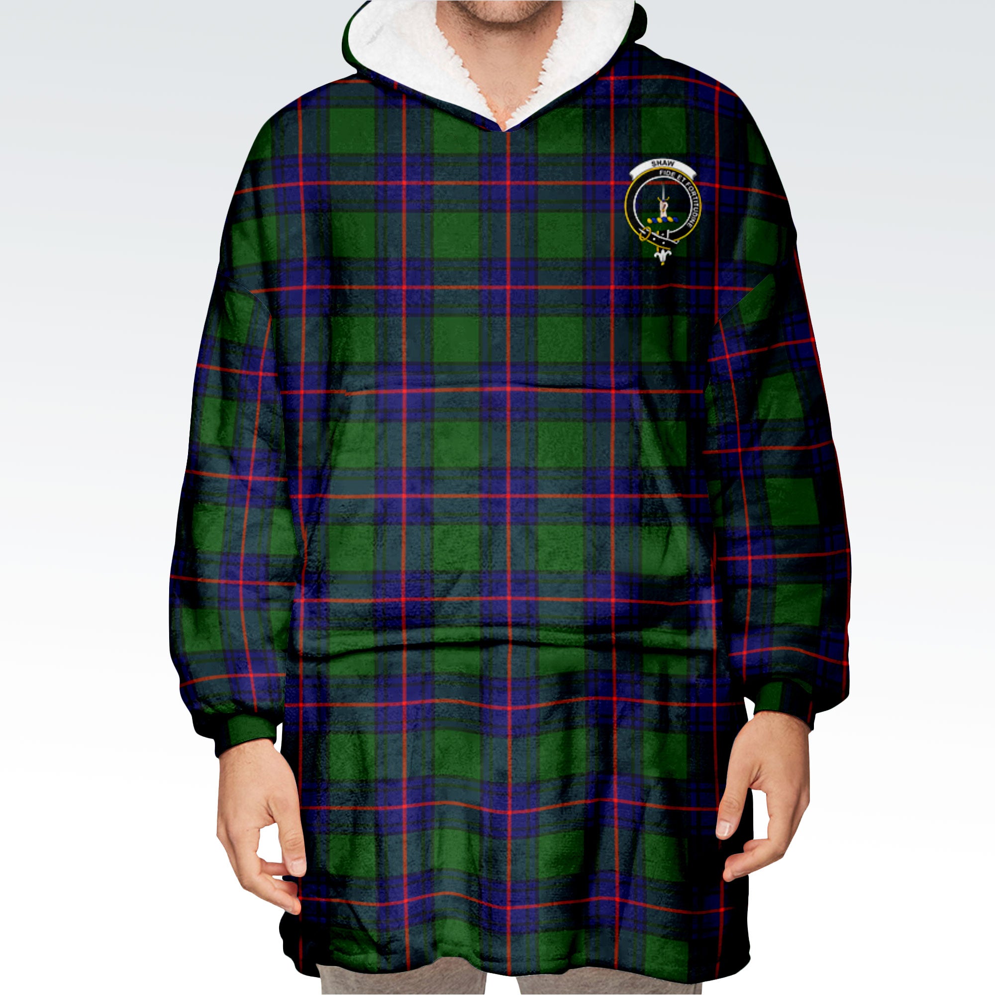 Shaw Modern Tartan Hoodie Blanket