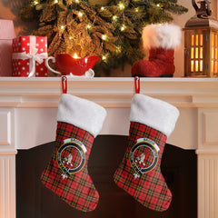 Brodie Modern Tartan Crest Christmas Stocking