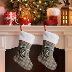 Buchanan Ancient Tartan Crest Christmas Stocking