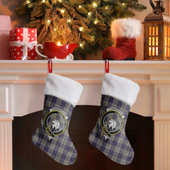 Cunningham Dress Blue Dancers Tartan Crest Christmas Stocking