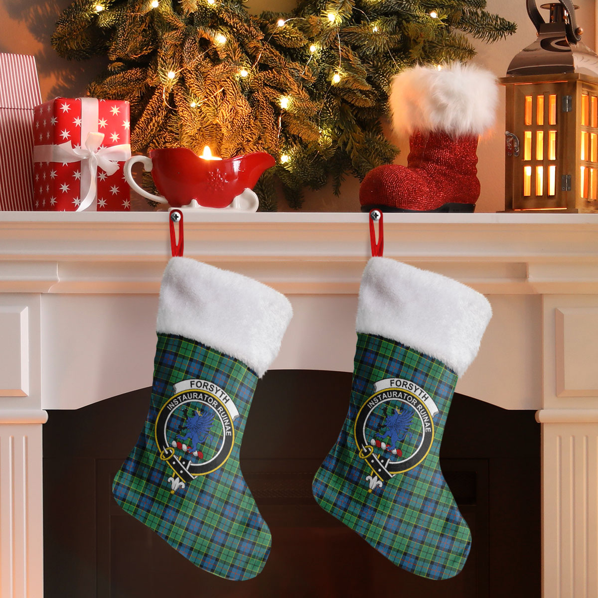 Forsyth Ancient Tartan Crest Christmas Stocking