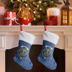 Mercer Modern Tartan Crest Christmas Stocking