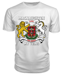 MacNaughten Tartan Crest 2D T-shirt - Blood Runs Through My Veins Style