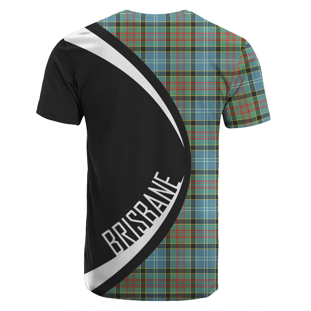 Brisbane Tartan Crest T-shirt - Circle Style