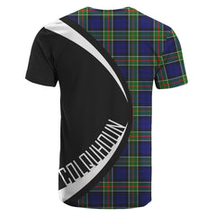 Colquhoun Modern Tartan Crest T-shirt - Circle Style