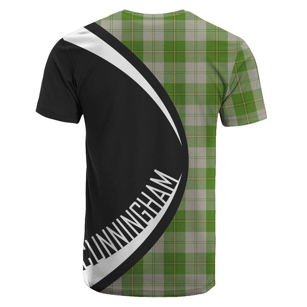 Cunningham Dress Green Dancers Tartan Crest T-shirt - Circle Style