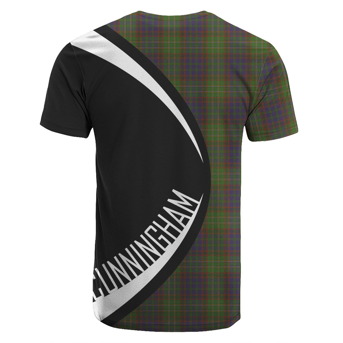 Cunningham Hunting Modern Tartan Crest T-shirt - Circle Style