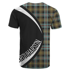 Farquharson Weathered Tartan Crest T-shirt - Circle Style