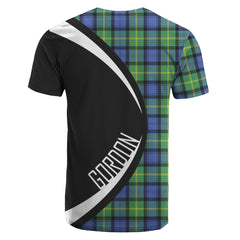 Gordon Old Ancient Tartan Crest T-shirt - Circle Style