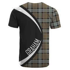 Graham of Menteith Weathered Tartan Crest T-shirt - Circle Style