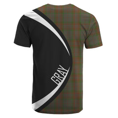 Gray Tartan Crest T-shirt - Circle Style