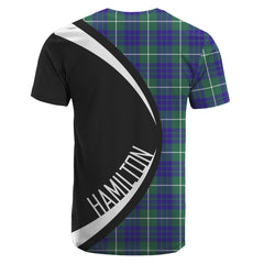 Hamilton Hunting Modern Tartan Crest T-shirt - Circle Style