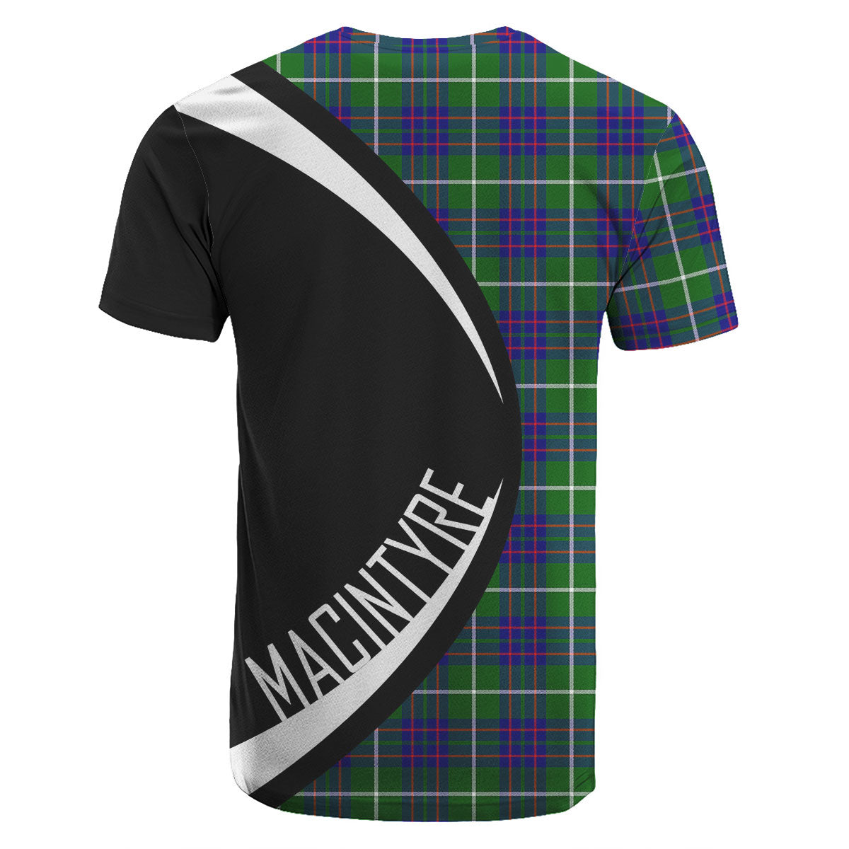 MacIntyre Hunting Modern Tartan Crest T-shirt - Circle Style