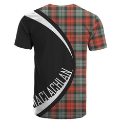 MacLachlan Weathered Tartan Crest T-shirt - Circle Style