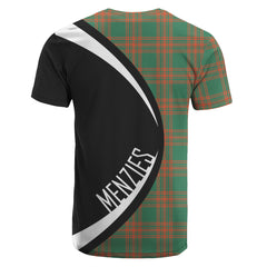 Menzies Green Ancient Tartan Crest T-shirt - Circle Style