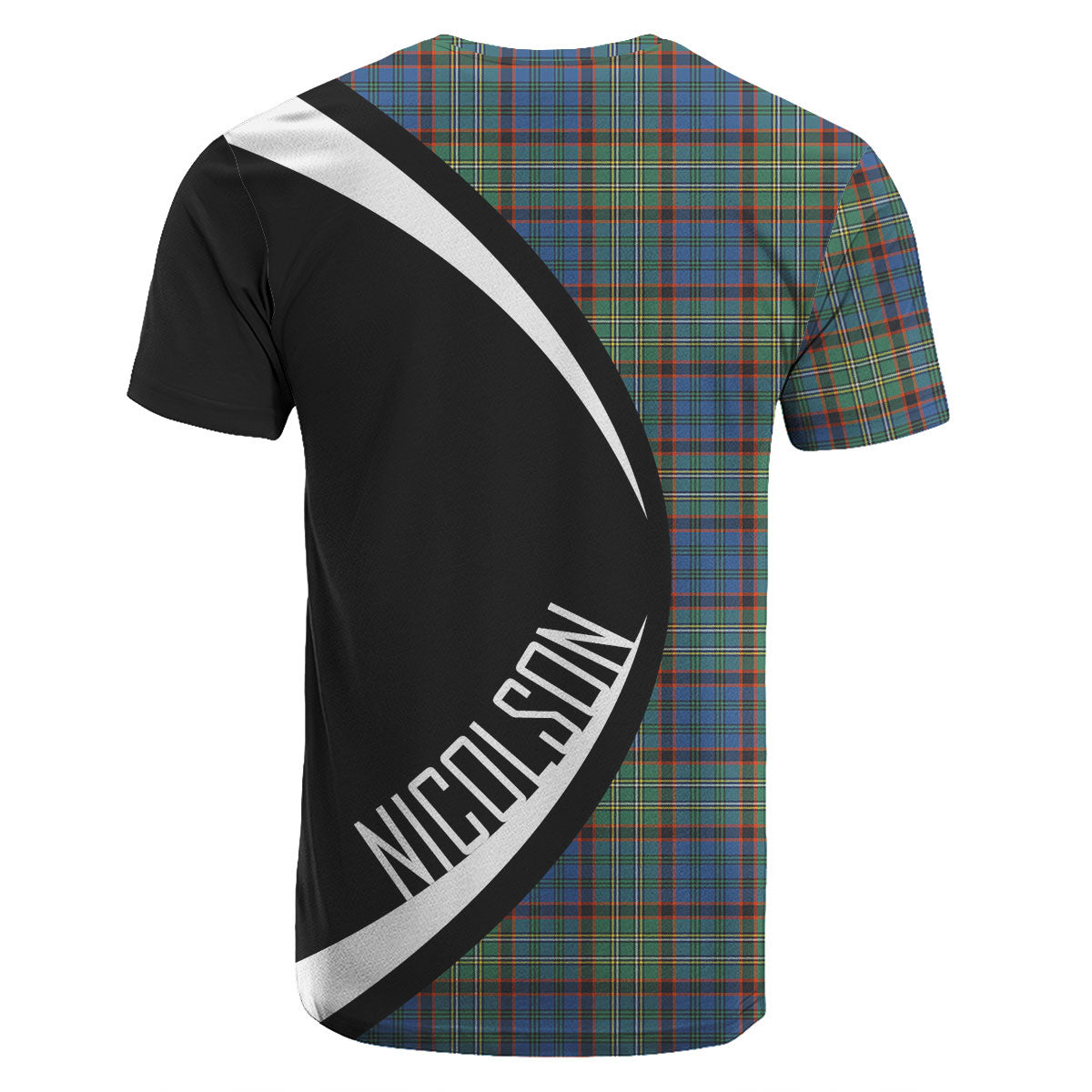 Nicolson Hunting Ancient Tartan Crest T-shirt - Circle Style