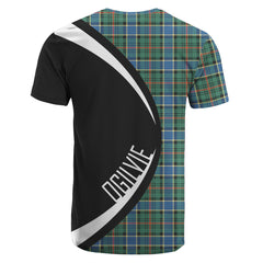 Ogilvie Hunting Ancient Tartan Crest T-shirt - Circle Style