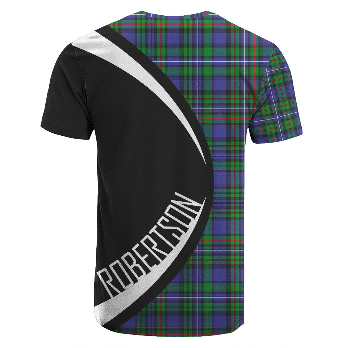 Robertson Hunting Modern Tartan Crest T-shirt - Circle Style