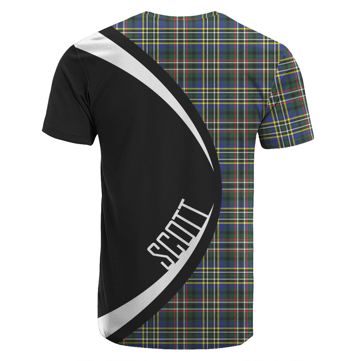 Scott Green Modern Tartan Crest T-shirt - Circle Style