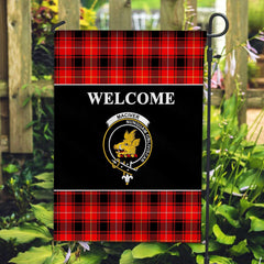 MacIver Tartan Crest Black Garden Flag