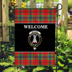 MacLean Tartan Crest Black Garden Flag