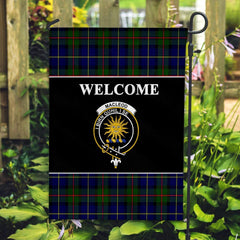 MacLeod Tartan Crest Black Garden Flag